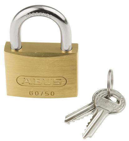 XR006050K2 ABUS Key Weatherproof Brass, Steel Padlock, Keyed Alike, 8mm Shackle, 50mm Body