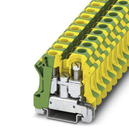 3073830 Phoenix Contact 2-Way UTI 16-PE Earth Terminal Block, 10 → 4 AWG Wire, Screw Down, Polyamide Housing