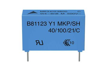 B81123C1102M000 EPCOS 1nF Polypropylene Capacitor PP 3 kV dc, 500 V ac ±20% Tolerance B81123 Series