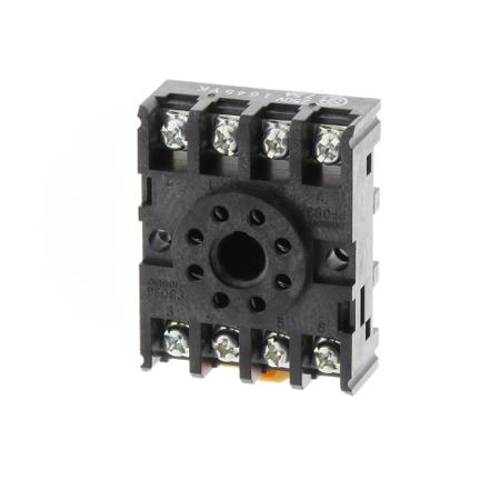 PF083A-D Omron MKS 8 Pin 300V ac DIN Rail Relay Socket, for use with MK Series