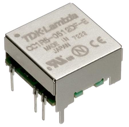 CC1R5-2405SF-E TDK-Lambda CC-E DC-DC Converter, 5V dc/ 300mA Output, 18 → 36 V dc Input, 1.5W, Through Hole, +85°C Max Temp