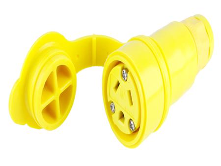 1301460059 TE Connectivity US Mains Plug, 15A Yellow, Free Hanging Socket, 277 V