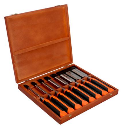 424P-S8-EUR Bahco 8 pieces Piece Chisel Set, 266mm Length, 6 mm, 10 mm, 12 mm, 16 mm, 18 mm, 25 mm, 32 mm, 36 mm Blade Width