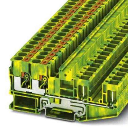3061842 Phoenix Contact 4-Way Earth Terminal Block, 10mm², 20 → 8 AWG Wire, Push In