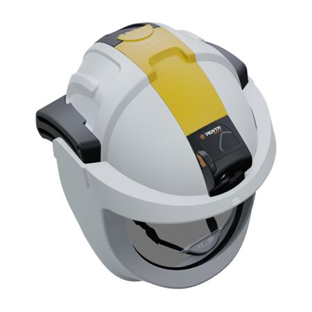 V1-LPP-BK-Y Penta Visarc White Hard Hats with Chin Strap, Adjustable