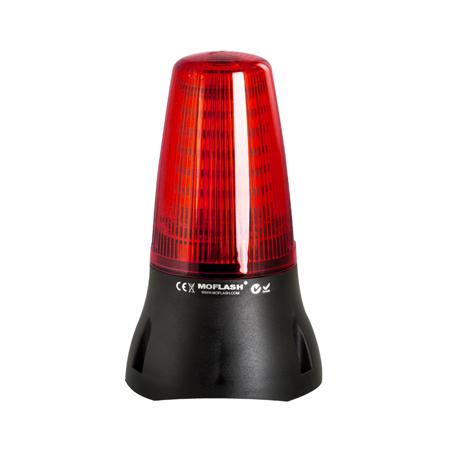 LEDD125-02-02 Moflash LEDD125 Series Red Multiple Effect Beacon, 24 V dc, Surface Mount, LED Bulb, IP65