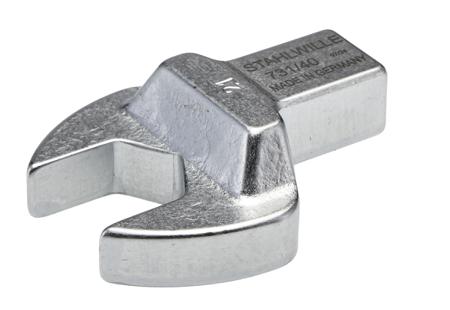 58214021 STAHLWILLE 731/40 Series Open Ended Insert Open-Ended Shell Tool, 21.0 mm, 14 x 18mm Insert, Chrome Plated Finish
