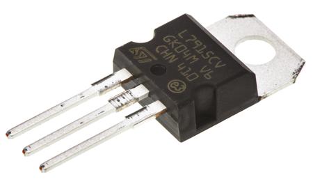 L7915CV STMicroelectronics , 5-Channel Linear, Voltage Regulator, 1.5 A, -15 V, TO-220 3-Pin