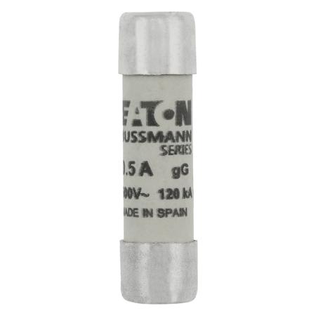 C10G0-5 Eaton 500mA Ceramic Cartridge Fuse, 10 x 38mm
