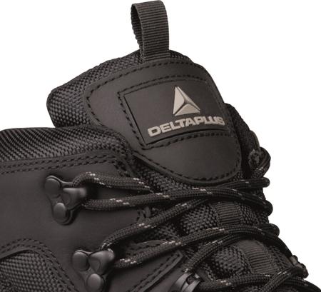 SAMYS3NO44 Delta Plus SAMYS Black Steel Toe Capped Mens Safety Shoes, UK 10, EU 44