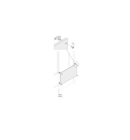 1STQ007490A0000 ABB PPFB Series RAL 7035 Light Grey Pickled Steel Sheet Blind Panel, 735mm H, 90mm W, 10mm L, for Use with PPFB1080
