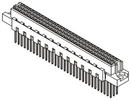 09037966421 HARTING 09 03 96 Way 2.54mm Pitch, Type C Class C2, 3 Row, Straight DIN 41612 Connector, Socket