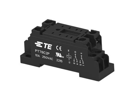 2071566-3 TE Connectivity 2071566 8 Pin 250V DIN Rail Relay Socket, for use with Relay