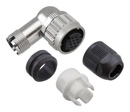 HR08D-12WLPB-10S Hirose HR08D Series, 10 Pole Cable Mount Connector Plug, Female Contacts, IP67, IP68