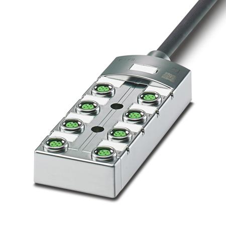 1155993 Phoenix Contact SACB Series Sensor Box, M12, 5m cable, 5 way, 8 port