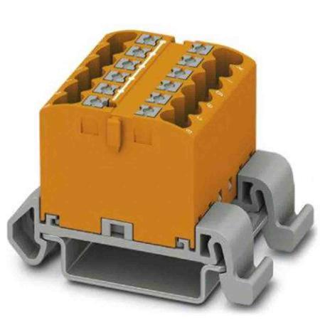 3273172 Phoenix Contact Distribution Block, 12 Way, 4mm², 24A, 690 V, Orange