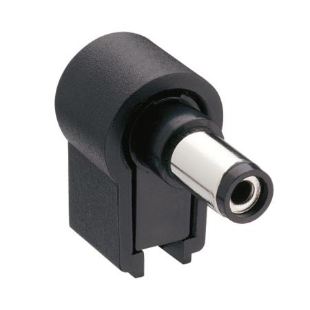 NES/J 21 W Lumberg, NES/J Right Angled DC Plug Rated At 500mA, 12 VDC, Cable Mount, length 20mm, Nickel Plated