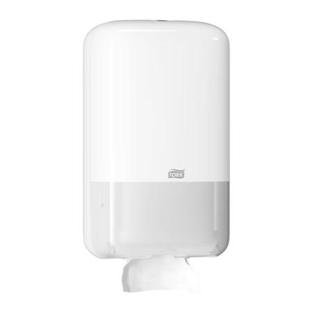 556000 Tork White Plastic Toilet Roll Dispenser, 128mm x 271mm x 159mm