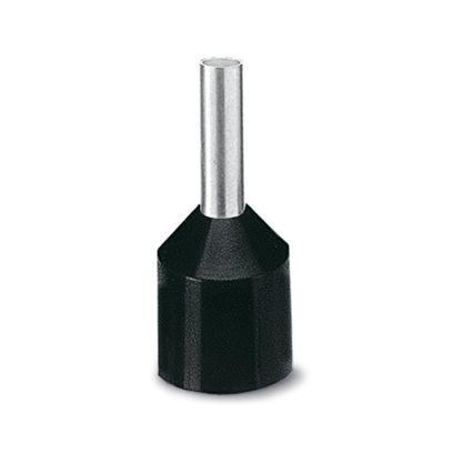 3201916 Phoenix Contact Insulated Ferrule, 8mm Pin Length, 1.8mm Pin Diameter, Black