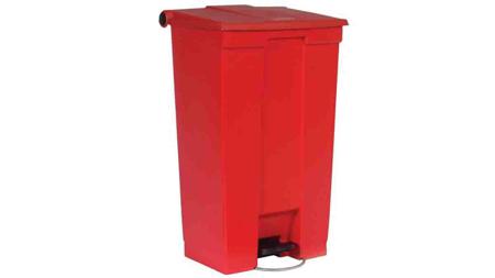 FG614600RED Rubbermaid Commercial Products Legacy Step-On Containers 87L Red Pedal Plastic Waste Bin