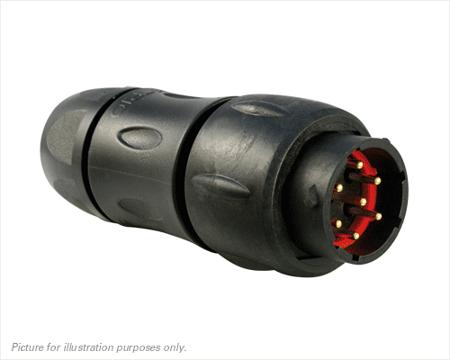 UTS1JC147P Souriau Sunbank by Eaton Circular Connector, 7 Contacts, In-Line, Standard Connector, Plug, Male, IP68, IP69K, UTS