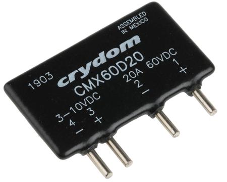 CMX60D20 Sensata Crydom CMX Series Solid State Relay, 20 A Load, PCB Mount, 60 V dc Load, 10 V dc Control