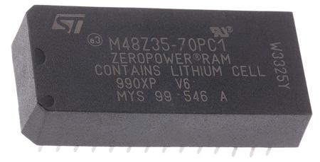 M48Z35-70PC1 STMicroelectronics 256kbit 5ns NVRAM, 28-Pin PCDIP,