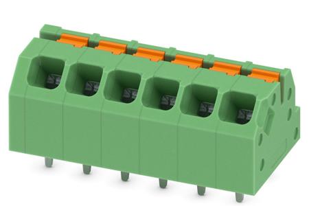 1861975 Phoenix Contact SPTAF 1/ 6-3.5-IL Series PCB Terminal Block, 6-Contact, 3.5mm Pitch, Through Hole Mount, 1-Row, Screw