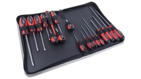 459-3972 RS PRO Phillips; Pozidriv; Slotted Screwdriver Set, 18-Piece
