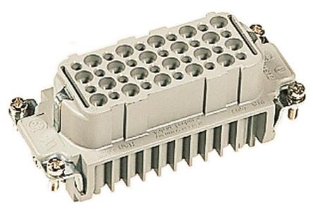 09212403101 HARTING Heavy Duty Power Connector Insert, 10A, Female, Han D HMC Series, 40 Contacts