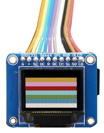 684 Adafruit , mini color OLED 0.96in OLED Display Breakout Board With microSD holder