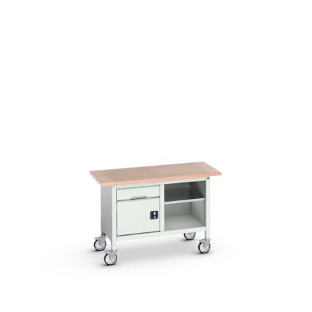 16923200-16 Bott 1 Door, 1 Drawer Sheet Steel Floor Standing Storage Cabinet, 1250 x 600 x 830mm