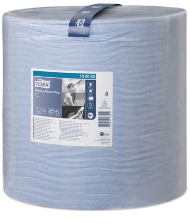 130050 Tork Roll of 1 Blue Tork Wiping Paper Plus Paper Wipes for Various Applications