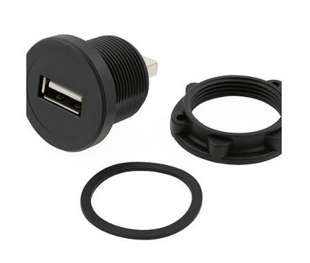 cnnctr-2 E-Pro Plastic USB Panel Jack USB 2.0 Head Male A Back Male A