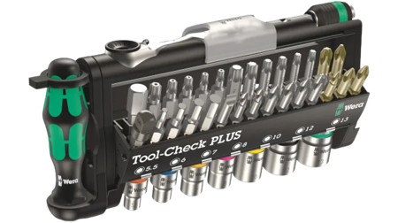 Wera Tool-Check PLUS Hexagon, Slotted Interchangeable Screwdriver Set, 39-Piece