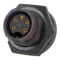 EN3P5FX Switchcraft EN3 Series, 5 Pole Panel Mount Connector Plug, with Female Contacts, IP16, IP18, IP66, IP68
