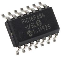 PIC16F684-I-SL Microchip PIC16F684-I/SL, 8bit PIC Microcontroller, 20MHz, 2048 x 14 words, 256 B Flash, 14-Pin SOIC