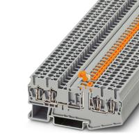 3036576 Phoenix Contact  5-QUATTRO-MT, ST 2 Series Grey, 4mm², Spring Cage Termination