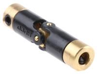 Huco Universal Joint 103.06.1616, Single, Plain, Bore 1/8 x 1/8in, 27.2mm Length
