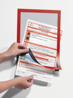 4872-03 Durable DURAFRAME® Red A4 Smooth and rigid Information Frame, 323mm Height, 236mm WidthDurable
