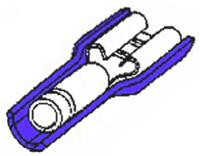 19002-0037 Molex 19002 Series Blue Insulated Crimp Receptacle, 2.79 x 0.81mm, 1.3mm² to 2mm², 16AWG to 14AWG, Tin Plated 0037