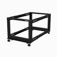 4POSTRACK8U 8U Server Rack With Steel 4-Post Frame in Black