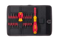Wiha Driver Bit Set 18 Pieces, Hexagon, Phillips, Pozidriv, Slotted, Torx
