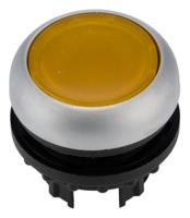 216950-M22-DRL-Y Eaton Flush Yellow Push Button - Maintained, M22 Series, 22mm Cutout, Round