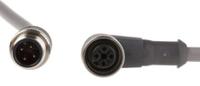 DR04AW105-SL357 Alpha Wire, Alpha Connect Series, Right Angle M12 to Straight M12 Cordset, 4 Core 3m Cable