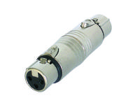 NA3FF Neutrik AV Adapter, Female XLR to Female XLR