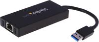 StarTech.com 3 Port USB 3.0 USB A  Hub, AC Adapter Powered, 87 x 43 x 14mm
