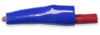 BU-63C-6 Mueller Electric Crocodile Clip 4 mm Connection, Copper Contact, 10A, Blue