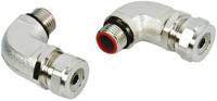 SPL12-M16-90-X-5 Adaptaflex 90° Adapter Cable Conduit Fitting, Brass Silver Nickel Plated 12mm nominal size IP67 M16
