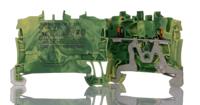 2202-1207 WAGO  TOPJOB S, 2202 Series Green/Yellow, 2.5mm², Single-Level, Push-In Cage Clamp Termination, ATEX, IECEx